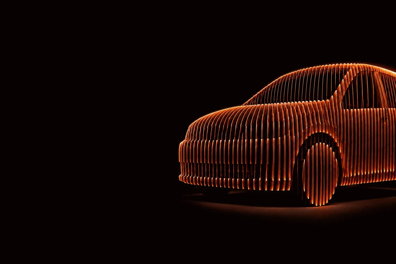 Narandžasti automobil, Cifra skulptura