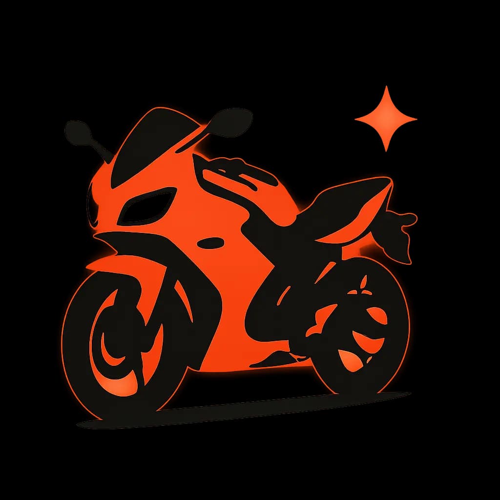 Narandžasti motocikl, Cifra ilustracija
