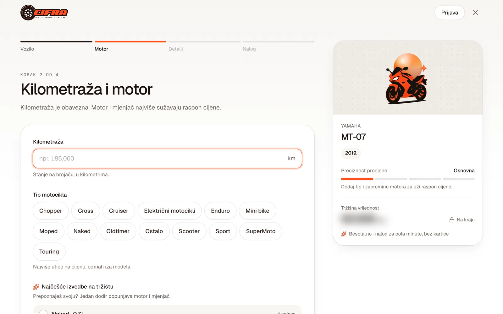 Korak Motor za Yamahu MT-07: kilometraža i izbor tipa motocikla